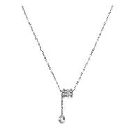 Титановые стали ожерелье, титан, с 2.36inch наполнитель цепи, Геометрический узор, ювелирные изделия моды & Женский, длина:Приблизительно 15.7 дюймовый, продается PC