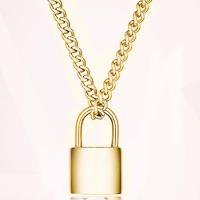 Tibetan Style Jewelry Necklace, with Aluminum, Lock and Key, plated, for woman, more colors for choice, 40cm,57cm, Sold By PC
