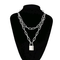 Multi Layer Necklace Zinc Alloy plated Double Layer & for woman 30cm 31cm Sold By PC