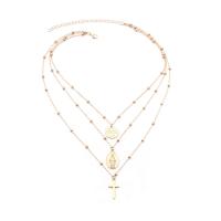 Multi Layer Necklace Zinc Alloy plated multilayer & for woman 40cm 46cm 59cm Sold By PC