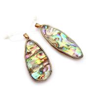 Natural Abalone Shell Pendants, with Tibetan Style, mixed colors, Sold By PC