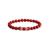 Gemstone Bracelets Natural Stone with Zinc Alloy Round plated Unisex & radiation protection & with rhinestone 8mm Length Approx 7.09 Inch Sold By PC