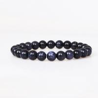 Natural Sandstone Bracelet, Round, different size for choice & radiation protection & for woman, more colors for choice, Length:Approx 7.09 Inch, Sold By PC