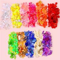 Mixed Acrylic Beads, DIY, more colors for choice, 74x74x26mm, Sold By Box