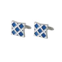 Shell Cufflinks platinum color plated & for man & enamel Sold By Pair