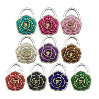 Tibetan Style Bag Hanger, with Resin, Rose, Collapsible & anti-skidding, more colors for choice, 70x50mm, Sold By PC