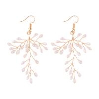 Brass Drop Earring, with Acrylic, Tree, for woman, nickel, lead & cadmium free, 80x50mm, Sold By Pair