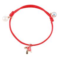 Brass Bracelet with Plastic Pearl nickel lead & cadmium free fashion jewelry & retractable & for woman mushroom Approx 8.66 Inch  Sold By PC