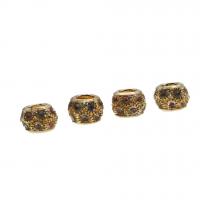 مجوهرات حجر الراين الخرز, حديد, ديي & مع حجر الراين, ذهبي, 8-15mm, تباع بواسطة PC