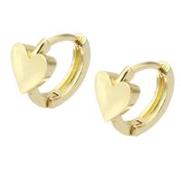Messing Huggie Hoop Earring, gold plated, mode sieraden & voor vrouw, gouden, 8x12x13.50mm, 10paren/Lot, Verkocht door Lot
