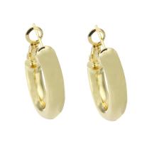 Messing Huggie Hoop Earring, gold plated, mode sieraden & voor vrouw, gouden, 5.50x24x26mm, 10paren/Lot, Verkocht door Lot