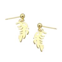 Brass Drop Earring, gold color plated, fashion jewelry & for woman, golden, 10x17x1.50mm, 10Pairs/Lot, Sold By Lot