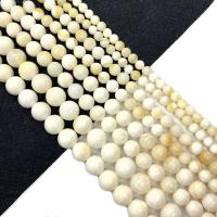 Perles naturelles de coquillage d'eau douce , coquille, Rond, DIY & normes différentes pour le choix, blanc, Vendu par Environ 15 pouce brin