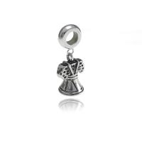Stainless Steel European Pendants, 316 Stainless Steel, Skirt, vintage & Unisex, silver color, 11.50x26mm, Sold By PC