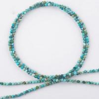 Perles turquoises, turquoise, Rond, poli, DIY & facettes, 2mm, Vendu par 14.96 pouce brin
