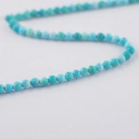 Turquoise Beads, Round, polished, DIY & different size for choice & faceted, 2-4mm, Sold Per Approx 14.96 Inch Strand