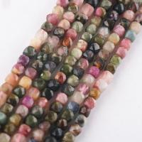 Tourmaline Beads,  Square, polished, DIY & faceted, 4mm, Sold Per 14.96 Inch Strand
