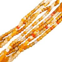 Jade Yellow Beads,  Square, polished, DIY & faceted, 4mm, Sold Per 14.96 Inch Strand