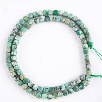 Emerald Beads, Cube, polished, DIY & different size for choice & faceted, 4-5mm, Sold Per Approx 14.96 Inch Strand