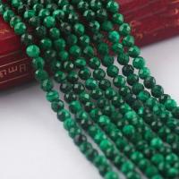 Natural Malachite Beads, Round, polished, DIY & different size for choice & faceted, 3-4mm, Sold Per Approx 14.96 Inch Strand
