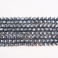 Titanium + magnet Bead, Runde, poleret, Star Cut Faceted & du kan DIY, 8mm, Solgt Per 14.96 inch Strand
