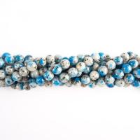 Perles bijoux en pierres gemmes, azurite, Rond, poli, DIY & normes différentes pour le choix, bleu, 6-12mm, Vendu par Environ 14.96 pouce brin
