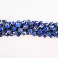 Natural Lapis Lazuli Beads, with Seedbead, Lantern, polished, DIY & faceted, lapis lazuli, 10mm, Sold Per 14.96 Inch Strand
