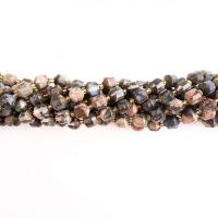 Natural Stone Beads, with Seedbead, Lantern, polished, DIY & faceted, 8mm, Sold Per 14.96 Inch Strand
