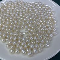 Naturliga sötvattenspärla lösa pärlor, Freshwater Pearl, DIY, vit, 8-11mm, Hål:Ca 2.5mm, Säljs av PC