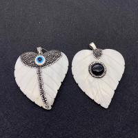 Shell Pendants Freshwater Shell with Rhinestone Clay Pave & Crystal & Plastic DIY Sold By PC