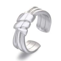 cobre Cuff Ring Finger, banhado, ajustável & para mulher, Mais cores pare escolha, níquel, chumbo e cádmio livre, tamanho:6-8, vendido por PC