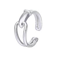 cobre Cuff Ring Finger, banhado, ajustável & para mulher & vazio, Mais cores pare escolha, níquel, chumbo e cádmio livre, tamanho:6-8, vendido por PC