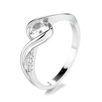 Cubic Zirconia Micro Pave Brass Ring, Geometrical Pattern, platinum plated, different size for choice & micro pave cubic zirconia & for woman, nickel, lead & cadmium free, 5mm, US Ring Size:6-10, Sold By PC