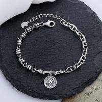 925 Sterling Silver Bracelet, for woman, silver color, Sold By PC