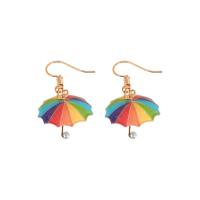 Acrylic Jewelry Earring Zinc Alloy with Acrylic Umbrella & for woman nickel lead & cadmium free Sold By Pair