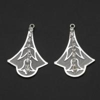 Fashion Iron Pendants, with rhinestone, silver color, 42mm, Sold By PC