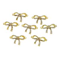 Zinc Alloy Connector Bowknot with rhinestone 23mm Sold By PC