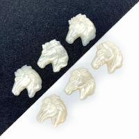 Natural White Shell Pendants Horse Carved DIY  white Sold By PC