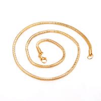 Stainless Steel Chain Necklace 316L Stainless Steel Unisex golden Sold By PC
