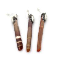 Pendentifs coquillage, coquille, avec perle & argile, unisexe, brun, 11x80-11x100mm, Vendu par PC