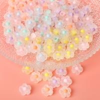 Perles acryliques dépolies, Acrylique, fleur, givré, plus de couleurs à choisir, 12mm, Environ 100PC/sac, Vendu par sac