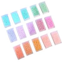 Frosted Glass Seed Beads, Seedbead, with Plastic, stoving varnish, DIY, more colors for choice, 3mm, Approx 350PCs/Box, Sold By Box