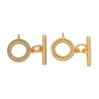 Brass Toggle Clasp gold color plated with rhinestone golden nickel lead & cadmium free Sold By PC