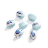 Glazed Porcelain Beads, DIY, more colors for choice, 13x10mm, 10PCs/Bag, Sold By Bag
