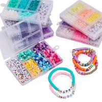 Polymer Clay Beads, with Acrylic, Round, DIY & enamel, more colors for choice, 6mm, Approx 1160PCs/Box, Sold By Box