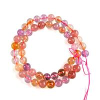 Natürlicher Quarz Perlen Schmuck, Super-7, rund, DIY & verschiedene Größen vorhanden, gemischte Farben, 4-10mm, verkauft per ca. 14.96 ZollInch Strang