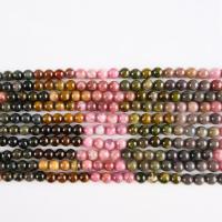 Tourmaline Beads, Round, polished, DIY & different size for choice, 3-7mm, Sold Per Approx 14.96 Inch Strand