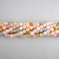 Morganite Beads, Round, polished, DIY & different size for choice, 6-10mm, Sold Per Approx 14.96 Inch Strand
