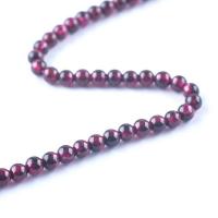 Natural Garnet Beads, Round, polished, DIY & different size for choice, purple, 4-7mm, Sold Per Approx 14.96 Inch Strand