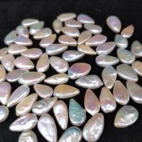 Naturales agua dulce perlas sueltas, perla, Gota, Bricolaje, Blanco, 10x17mm, Vendido por UD